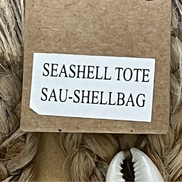 NWT $149 Salt + Umber Isla Natural Jute Seashell Tote Beach Bag Handmade Purse - Picture 14 of 15